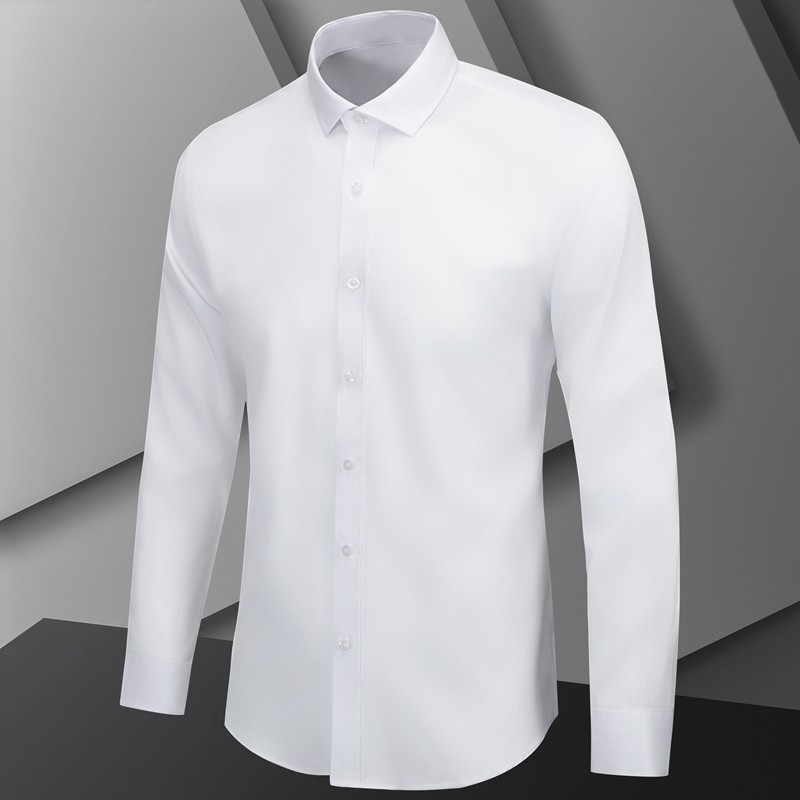 Oxford Cotton Casual Shirt Business - 남성용 슬림핏 비즈니스 긴팔 셔츠, 캐쥬얼