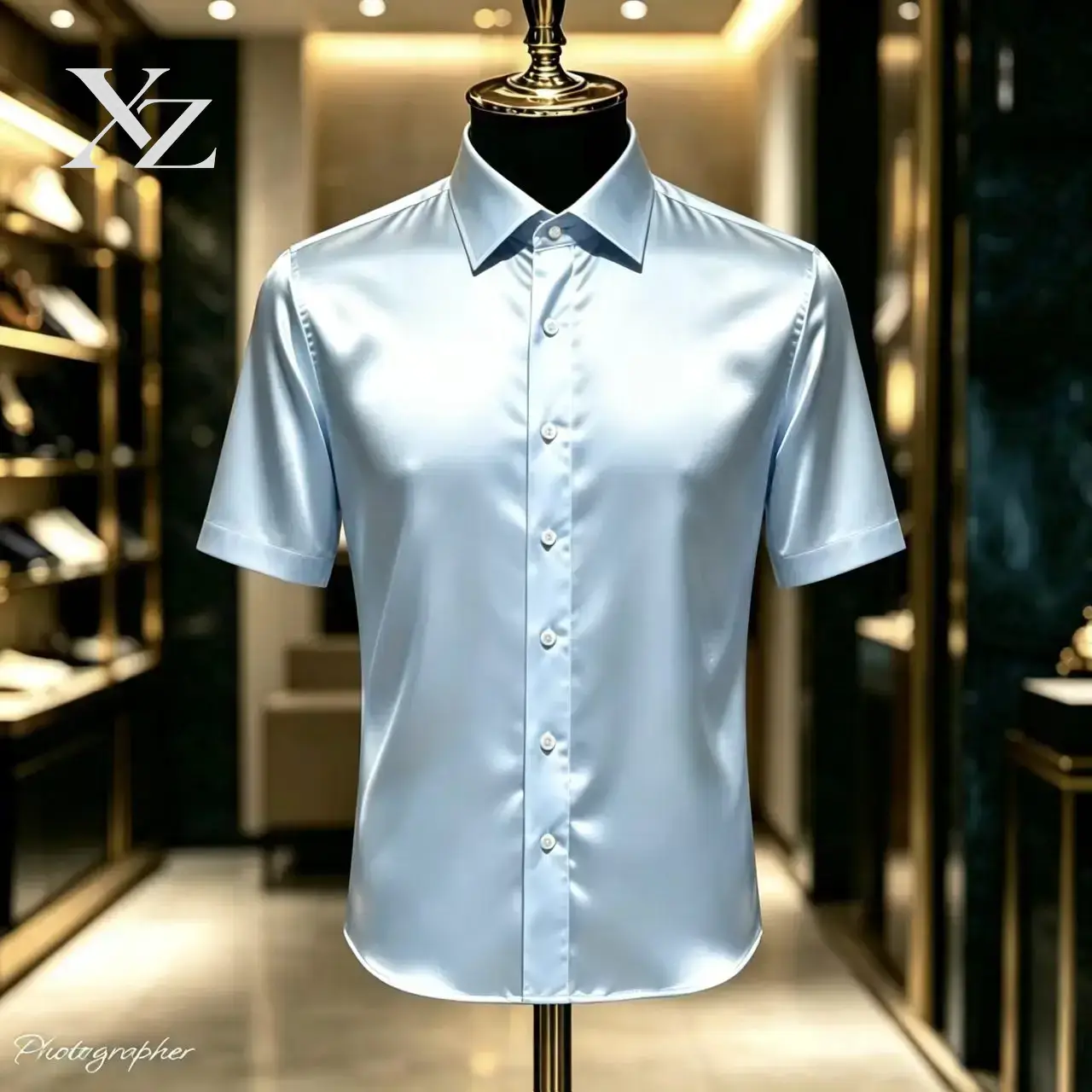 고급스러운 광택감이 있는 남성용 단색 새틴 소재의 짧은 - Mens Satin Silk Dress Shirt 리뷰 및 가격