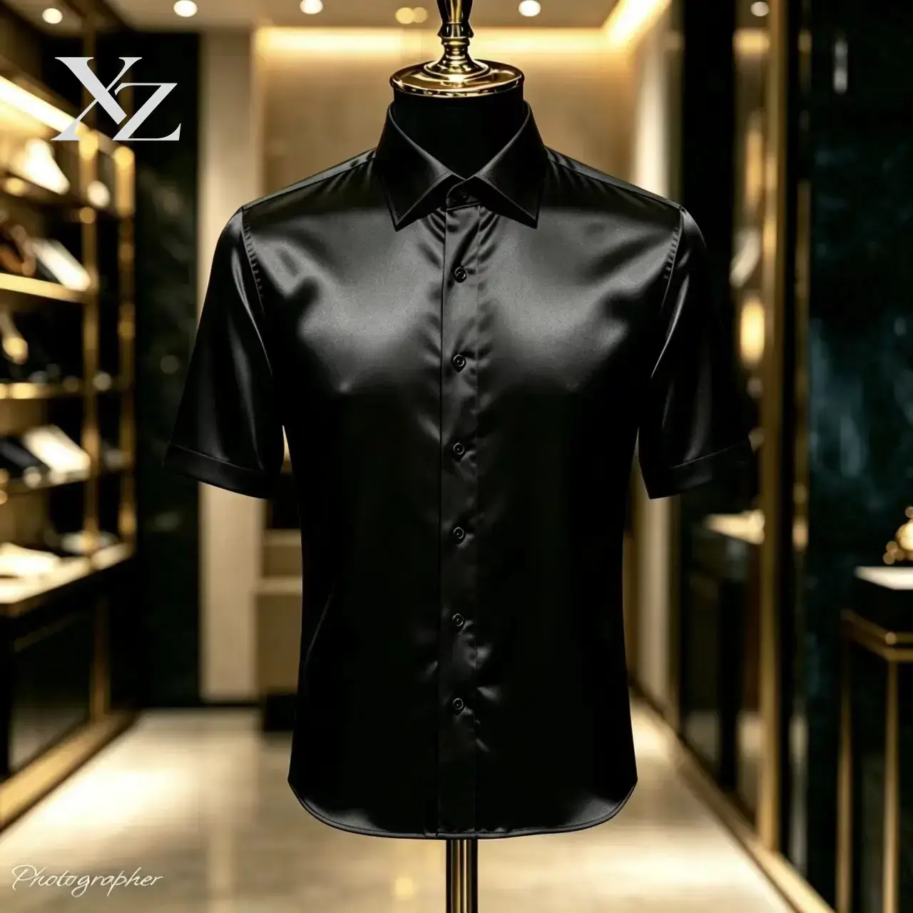 고급스러운 광택감이 있는 남성용 단색 새틴 소재의 짧은 - Mens Satin Silk Dress Shirt 리뷰 및 가격