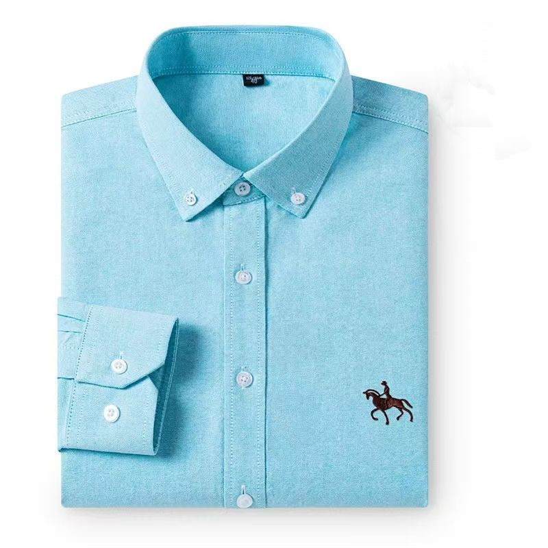100% 면 소재의 남성용 옥스포드 셔츠, 긴 소매,  - Oxford Cotton Casual Shirt Business 리뷰 및 가격